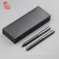Kohlefaser -Roller Ball Stift Luxus -Gravur -Logo mit Carbon Faser -Stift -Geschenkbox
